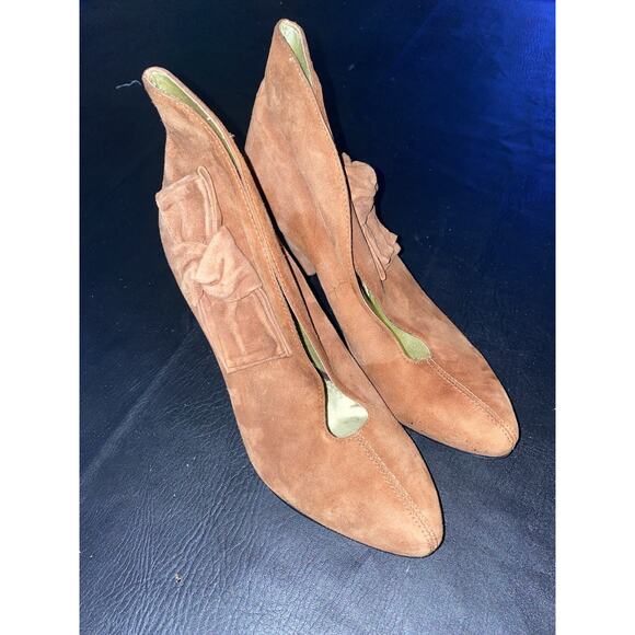 Luichiny Brown SUEDE High Heel Size 8M Brown Made In Brazil VTG Vintage - Picture 6 of 7